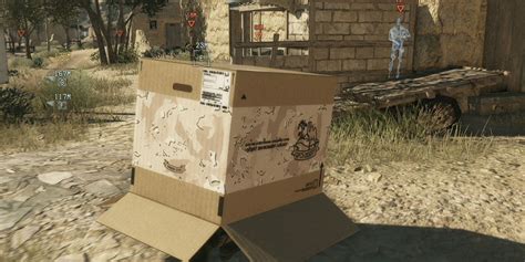 how to use cardboard box metal gear solid 5|metal gear solid president baker.